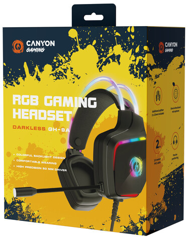 Фото - Гарнітура дротова ігрова Canyon CND-SGHS9A Black