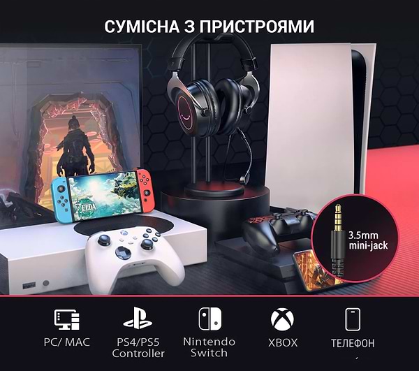 Фото - Гарнітура дротова ігрова Fifine H3 Black