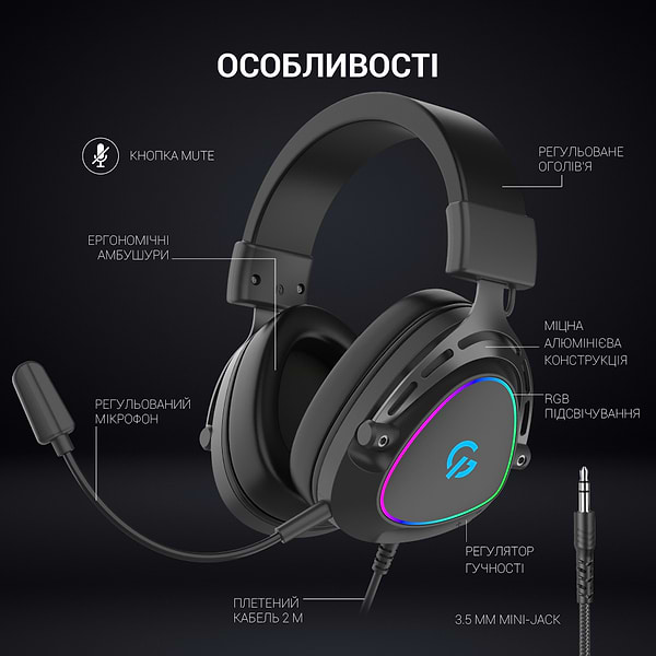 Фото - Гарнітура дротова ігрова GamePro HS783