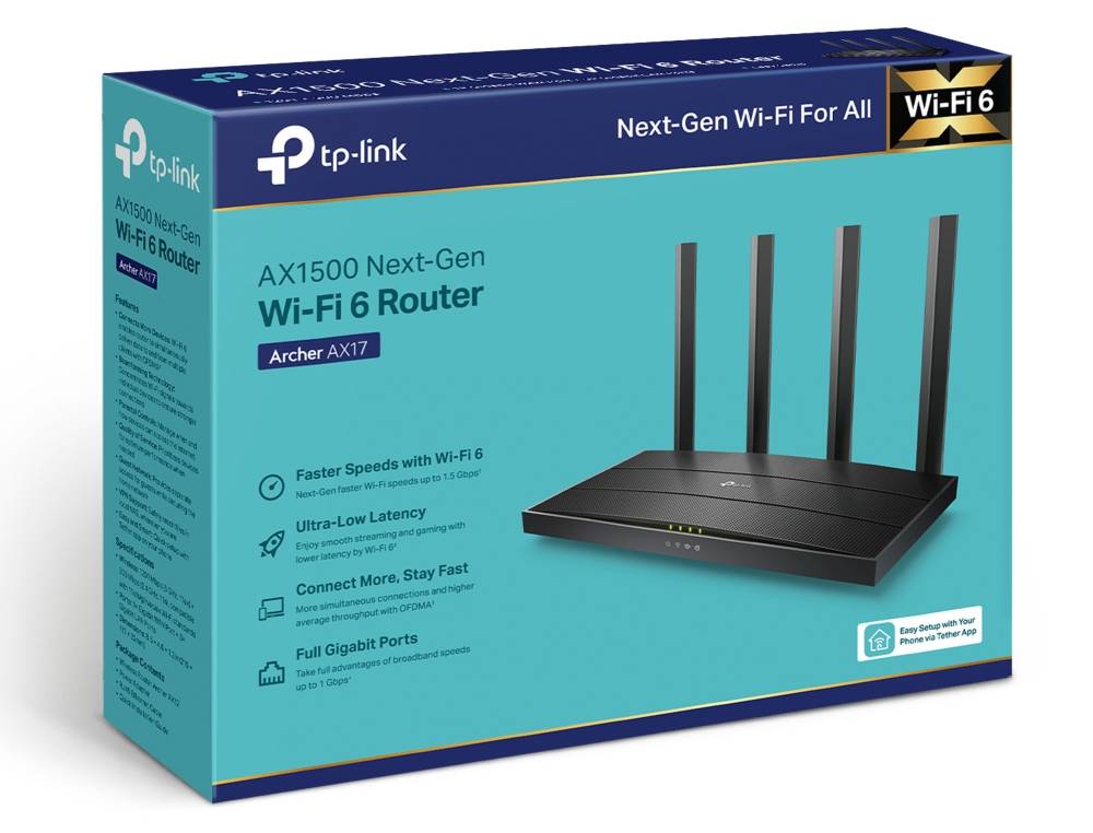 Фото - Маршрутизатор інтернет WiFi6 TP-Link Archer AX17
