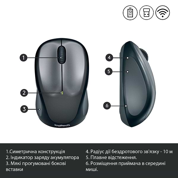 Фото - Мышь беспроводная Logitech M235 WL Red (910-002496)
