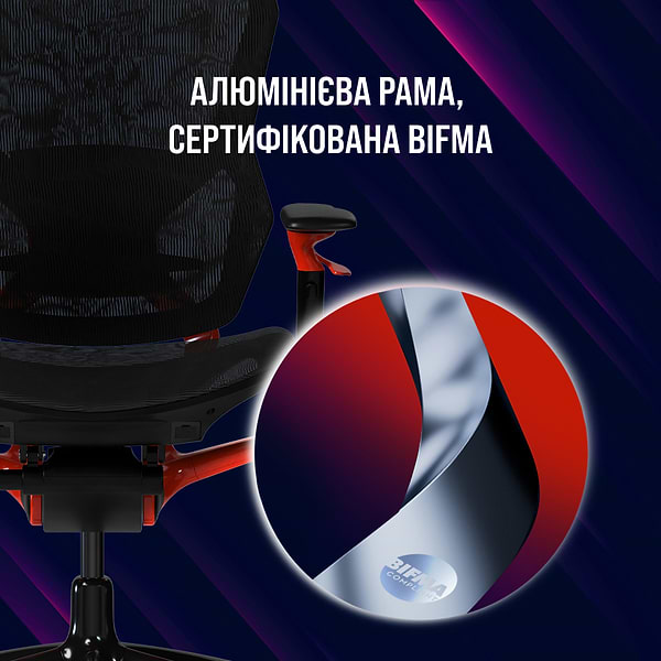 Фото - Крісло для геймерів Lorgar Grace 855 Red Black (LRG-CHR855RB)