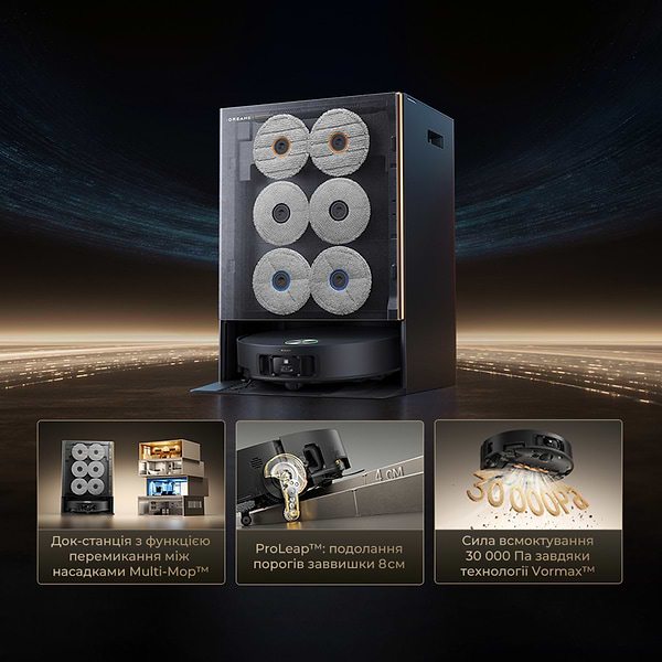 Фото - Робот-пылесос моющий Dreame Bot MatriX 10 Ultra Black (RLX95CE-bl)