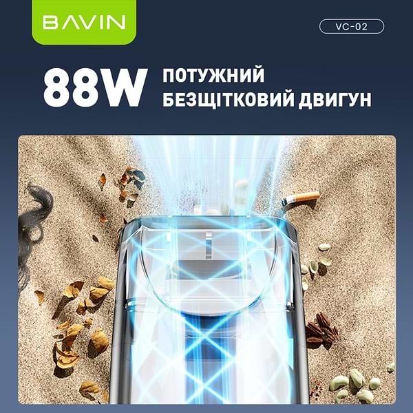 Фото - Автомобільний пилосос Bavin VC-02 15000Pa 2000mAh Black (Z-VC02 BK)