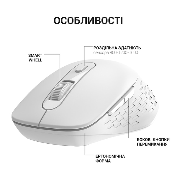 Фото - Миша бездротова OfficePro M230W Silent Click Wireless White (M230W)