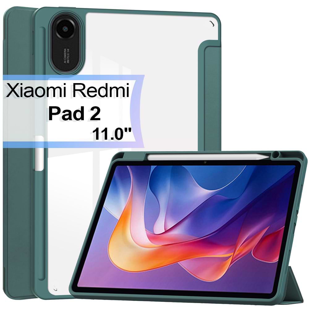 Чехол для планшета BeCover Soft Edge с креплением для стилуса for Xiaomi Redmi Pad 2 11.0" Dark Green (713658)