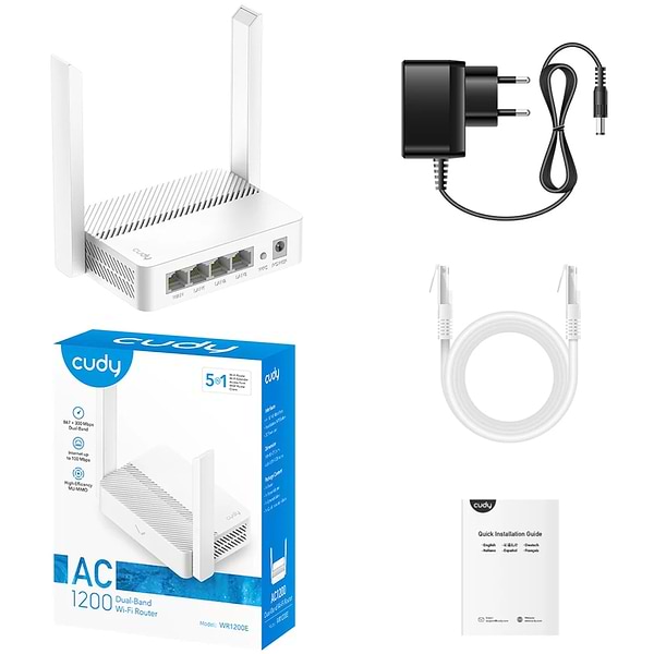 Фото - Маршрутизатор інтернет WiFi5 Cudy WR1200E