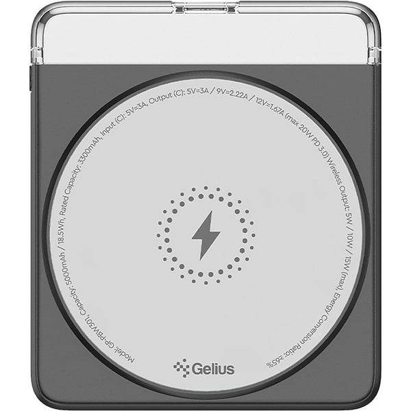 Фото - Батарея мобильная Gelius Avelon GP-PBW301 Magnetic Wireless Charge 15W 5000mAh Black (100989)