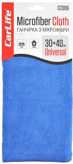 Автомобільна серветка CarLife 30x40 см синя (CC906)