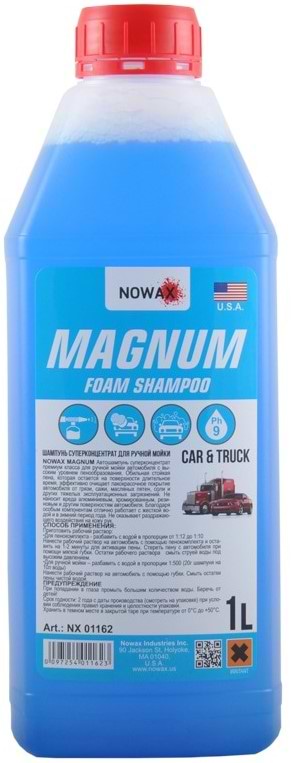 Фото - Шампунь для авто NOWAX суперконцентрат для ручной мойки Magnum Foam Shampoo 1 л (NX01162) Фото - Шампунь для авто NOWAX суперконцентрат для ручной мойки Magnum Foam Shampoo 1 л (NX01162)