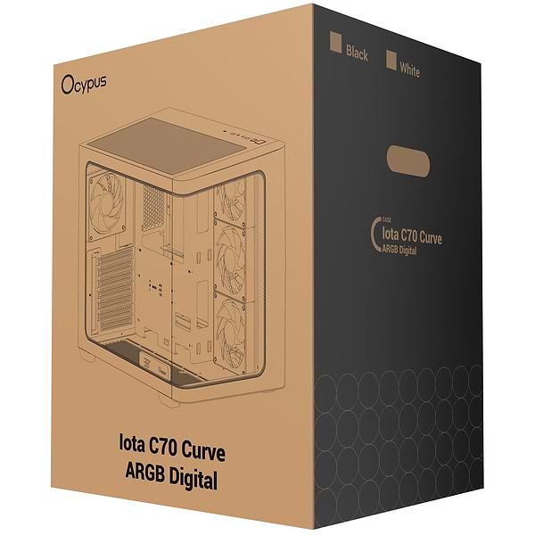 Фото - Корпус OCYPUS IOTA C70 BK CURVE ARGB DIGITAL (IOTA-C70-BKD400CD-GL)