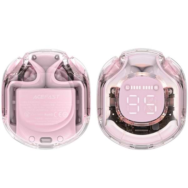Фото - Наушники вкладыши беспроводные TWS AceFast T8 lotus pink (6974316282242)