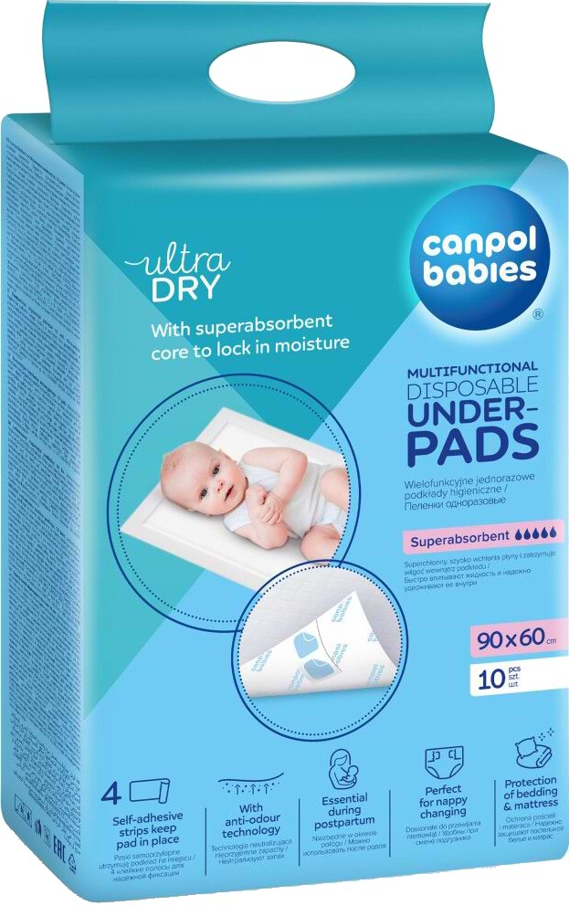 Одноразова пелюшка Canpol babies гігієнічна 10 шт. (78/002)