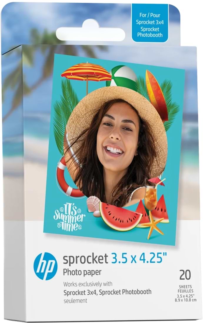 Фотоплёнка HP Sprocket Zink 3.5"x4.25" 20 шт. (HPIZ3X420)