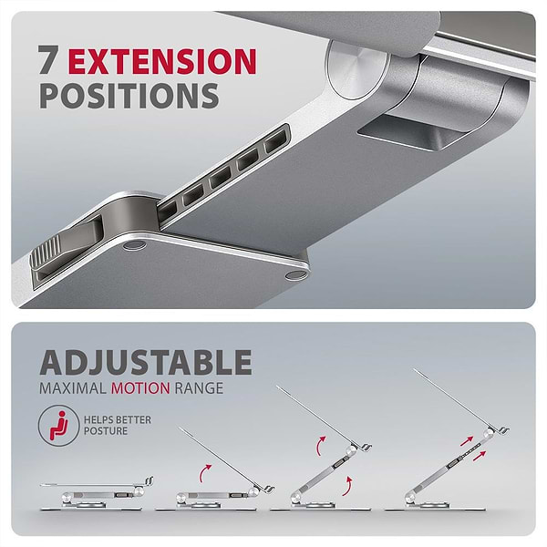 Фото - Подставка под ноутбук AXAGON STND-LR 10" - 17.3" Silver (STND-LR)