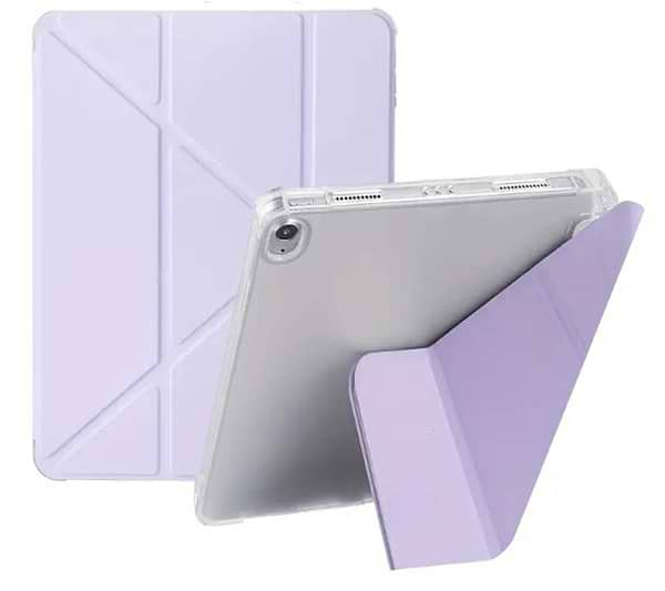 Фото - Чохол для планшета BeCover Ultra Slim Origami Transparent з кріпленням Apple Pencil для iPad Air (4/5) 2020/2022 10.9" Purple (711105)