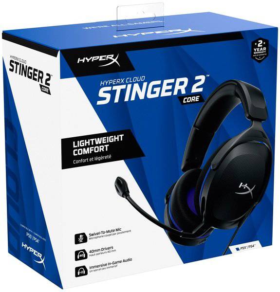 Фото - Гарнітура дротова ігрова HyperX Cloud Stinger 2 Core PS5/PS4 mini-jack (6H9B6AA)