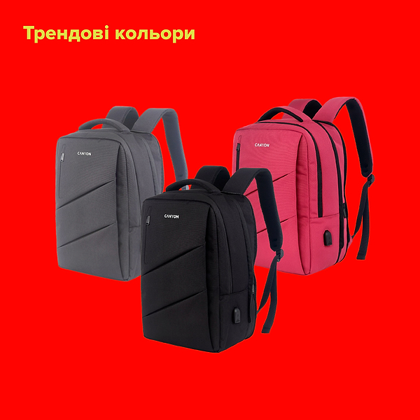 Фото - Рюкзак для ноутбука Canyon BPE-5 Urban USB 15.6'' 12-18L Grey (CNS-BPE5GY1)