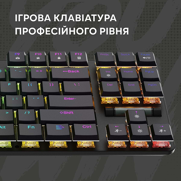 Фото - Клавіатура дротова ігрова Canyon Cometstrike GK-50 RGB TKL ENG/UKR Black (CND-SKB50-US)
