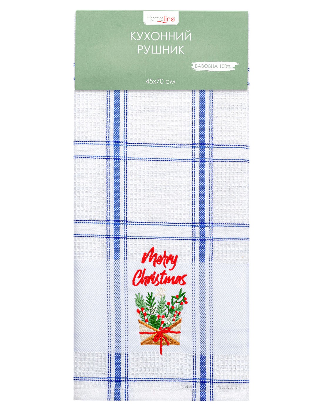 Полотенце кухонное Home Line 45х70 КЛЕТОЧКА СИНЯЯ (180059)