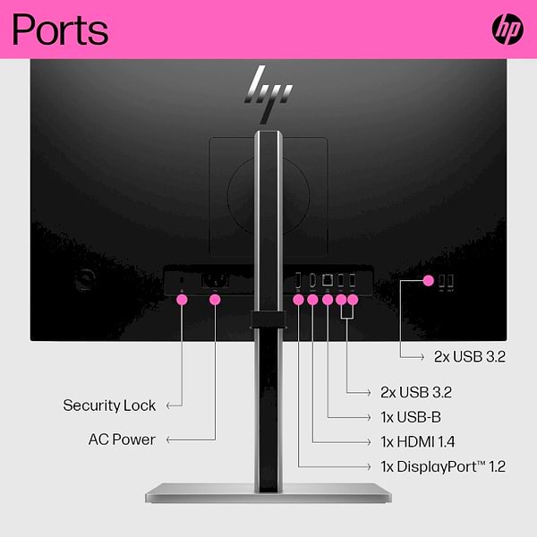 Фото - Монитор HP E24t G5 (6N6E6AA) Black-Silver