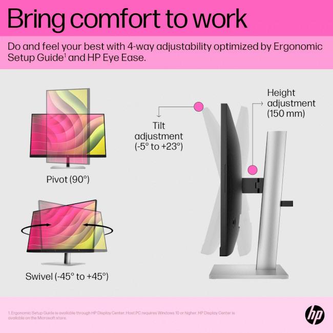 Фото - Монитор HP E24t G5 (6N6E6AA) Black-Silver