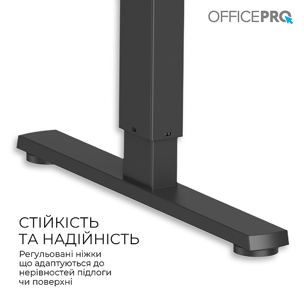 Фото - Стіл комп'ютерний OfficePro ODE1470WB White/Black