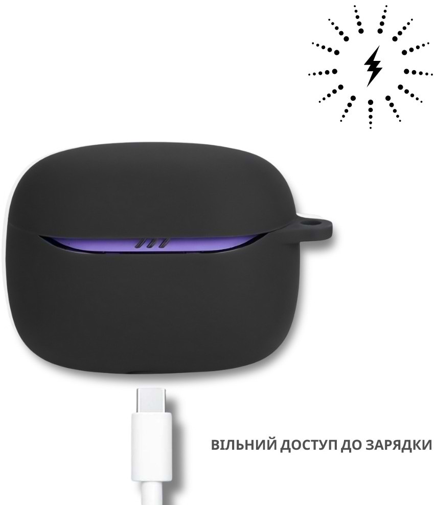 Фото - Чехол для наушников BeCover Silicon for JBL Tune Beam 2 Black (714824)