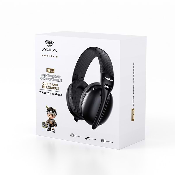 Фото - Уцінка - Навушники повнорозмірні бездротові Aula S6 Wireless Headset Black (6948391235554)