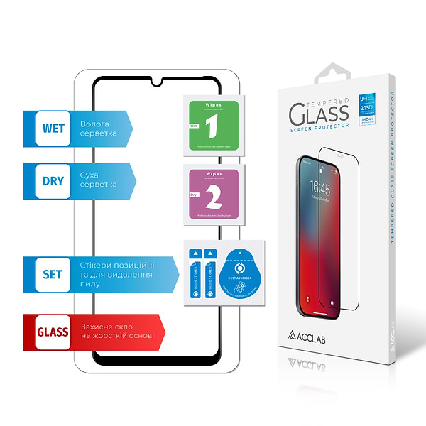 Фото - Захисне скло для смартфону ACCLAB Full Glue for ZTE Blade A72S Black (1283126575792)