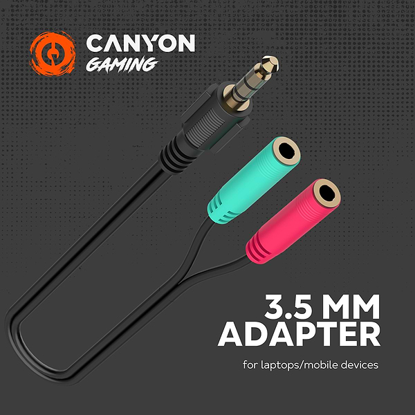 Фото - Гарнітура дротова ігрова Canyon GH-8A Black Orange (CND-SGHS8A)