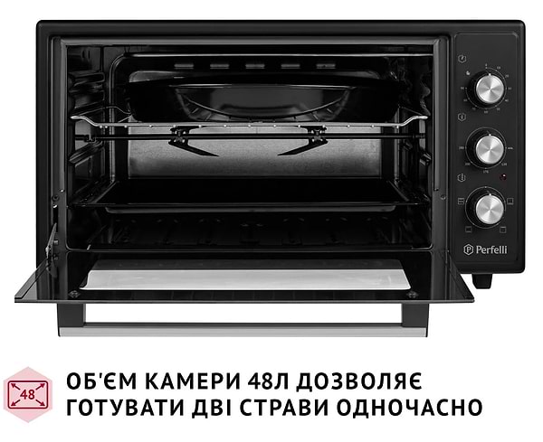 Фото - Печь электрическая Perfelli MIRAGE 48 BLACK