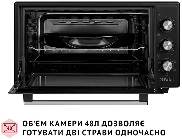 Фото - Печь электрическая Perfelli TRIMO 48 BLACK