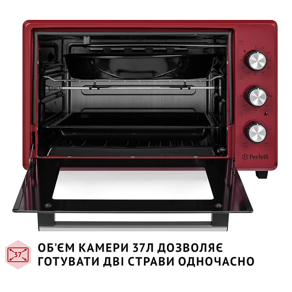 Фото - Печь электрическая Perfelli MIRAGE 37 RED