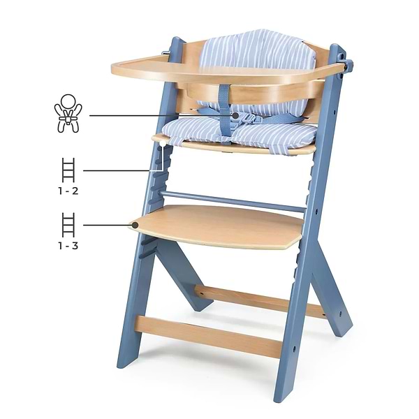 Фото - Стільчик для годування класичний Kinderkraft Enock Nordic Breeze (KHENOC00NOR0000)