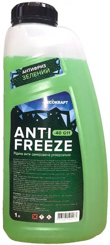 Фото - Антифриз Ecokraft Зеленый G11-40 1 л (701473)