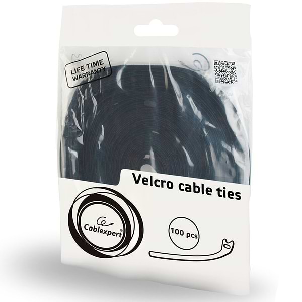 Фото - Органайзер для хранения кабелей Cablexpert 210 x 12 мм черный 100 шт. (0702194)