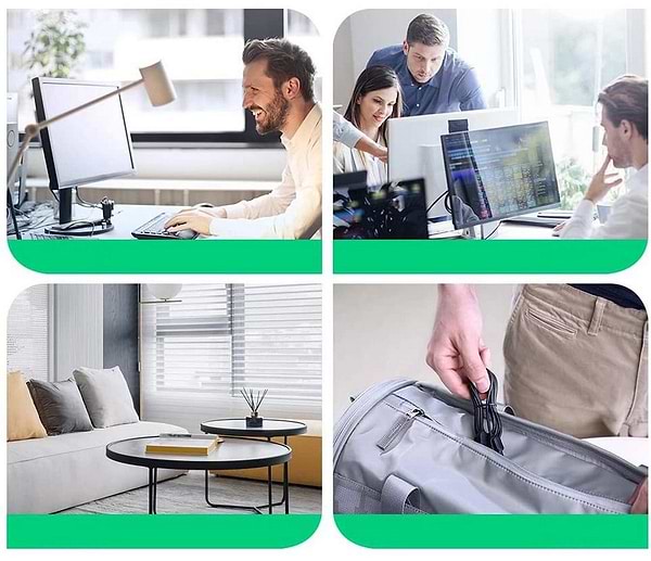 Фото - Кабель патч-корд UGREEN NW122 CAT 6A Pure Copper Ethernet Cable OD2.8 0.5m Black (70331)