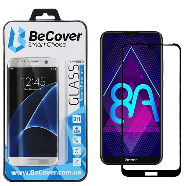 Фото - Захисне скло для смартфону BeCover Honor 8A Black (703670)