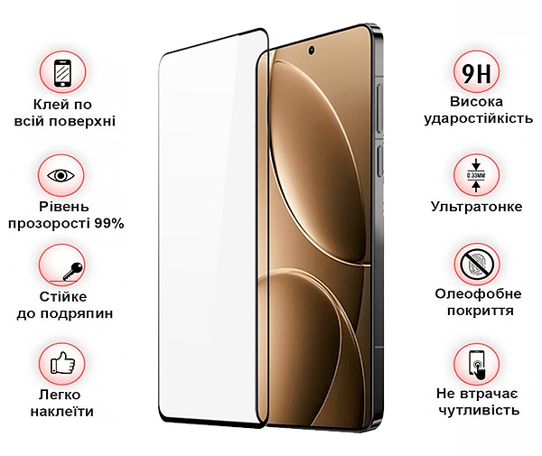 Фото - Захисне скло для смартфону BeCover for Poco F7 Pro Black (713416)