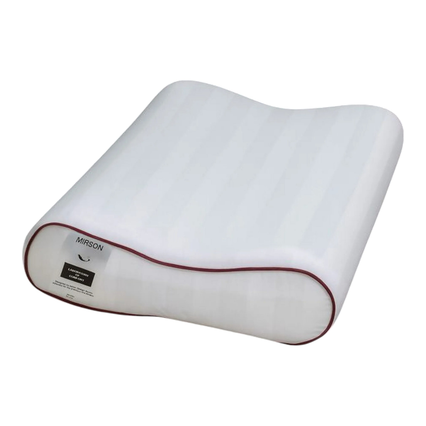 Подушка ортопедична MirSon №7043 Elite Noble stripe Royal Pearl 490х320х105