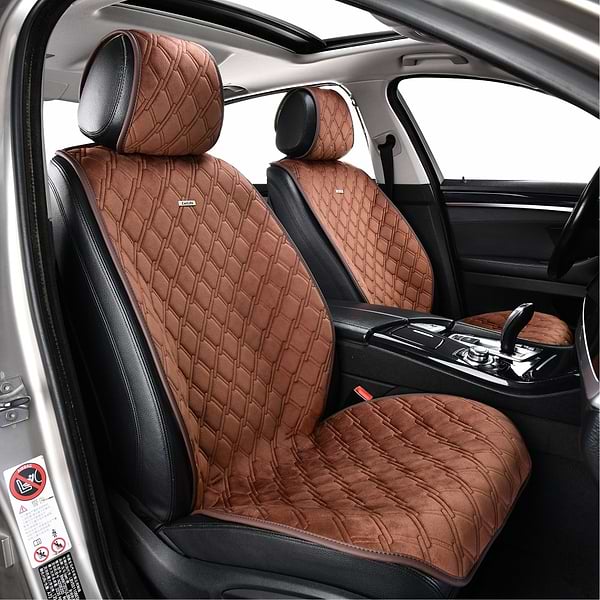 Фото - Комплект накидок на сидіння автомобіля CarLife Turbo coffee (SC30404)