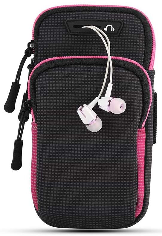 Фото - Чехол для смартфона BeCover BC0011 6.5'' Black/Pink (705345) + органайзер для наушников