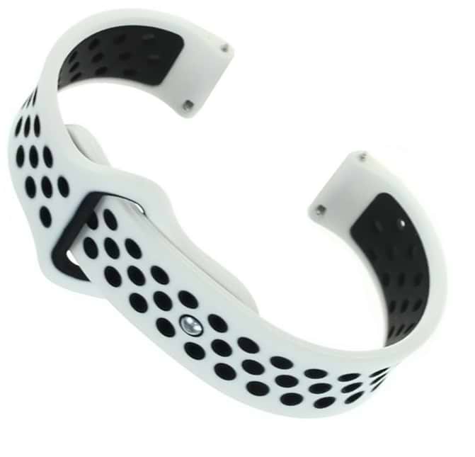 Ремешок для смарт-часов BeCover Nike Style for Samsung Galaxy Watch/Active/Active 2/Watch 3/Gear S2 Classic/Gear Sport White-Black (705696)