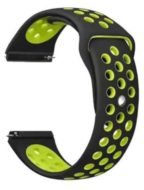 Ремешок для смарт-часов BeCover Nike Style for Samsung Galaxy Watch/Active/Active 2/Watch 3/Gear S2 Classic/Gear Sport Black-Yellow (705697) - Фото 1