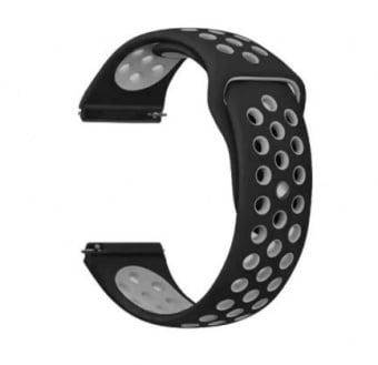 Ремінець для смарт-годинника BeCover Nike Style for Xiaomi Amazfit Bip/Bip Lite/Bip S Lite/GTR 42mm/GTS/TicWatch S2/TicWatch E Black-Grey (705702)