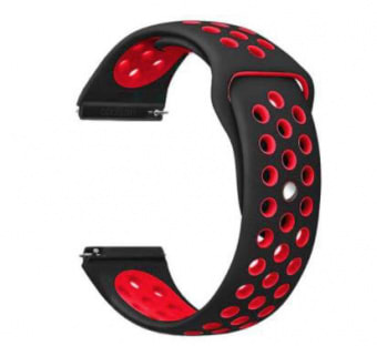 Фото - Ремешок для смарт-часов BeCover Nike Style for Xiaomi Amazfit Bip/Bip Lite/Bip S Lite/GTR 42mm/GTS/TicWatch S2/TicWatch E Black-Red (705704)