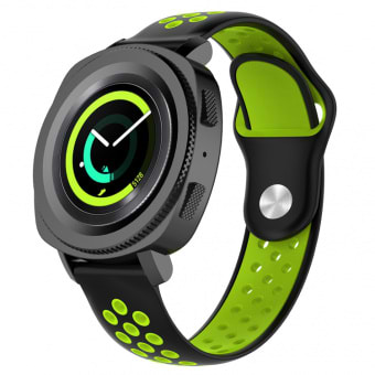Ремінець для смарт-годинника BeCover Nike Style for Xiaomi Amazfit Bip/Bip Lite/Bip S Lite/GTR 42mm/GTS/TicWatch S2/TicWatch E Black-Yellow (705706)