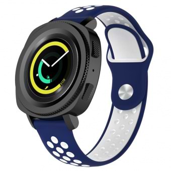 Ремінець для смарт-годинника BeCover Nike Style for Xiaomi Amazfit Bip/Bip Lite/Bip S Lite/GTR 42mm/GTS/TicWatch S2/TicWatch E Blue-White (705707)