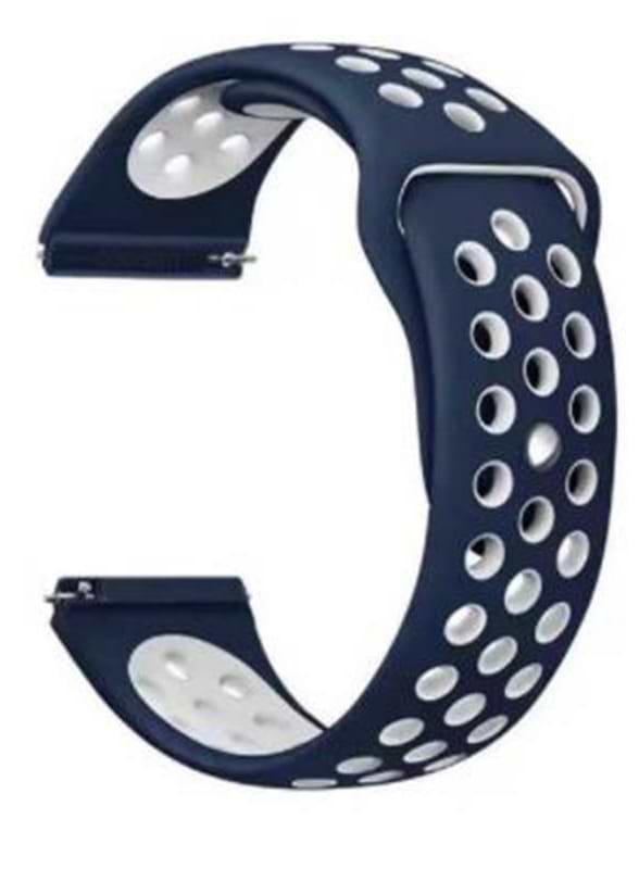 Ремешок для смарт-часов BeCover Nike Style for Garmin Vivoactive 3/3 Music/Vivomove HR/Vivomove Blue-White (705779)